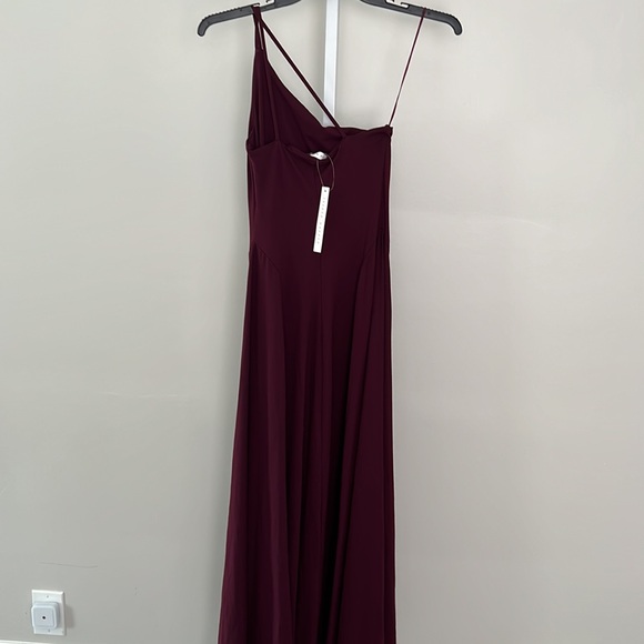 Susana Monaco One Shoulder String Maxi Dress in Port - Picture 6 of 8